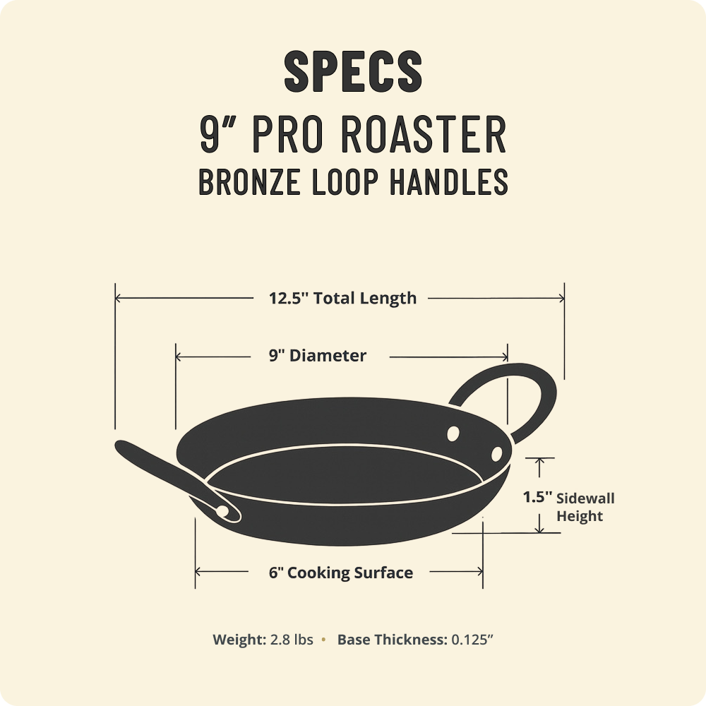 Specifications diagram 9" Roaster