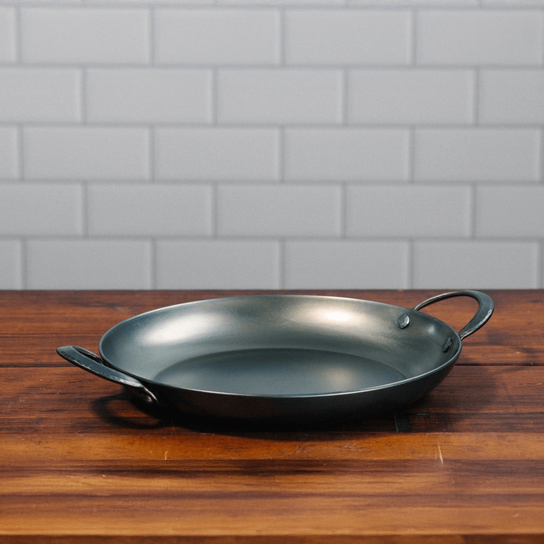 Hand forged, artisan eleven inch carbon steel pro roaster pan