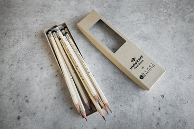 An open box of Musgrave Pencil Company and Blanc branded pencils