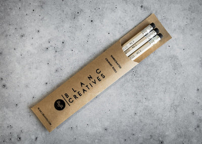 Branded pencils in a paper pack